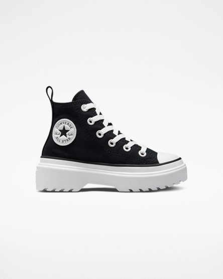 Girls' Converse Chuck Taylor All Star Lugged Lift Canvas High Top Platform Shoes Black / White | AU 8453CS